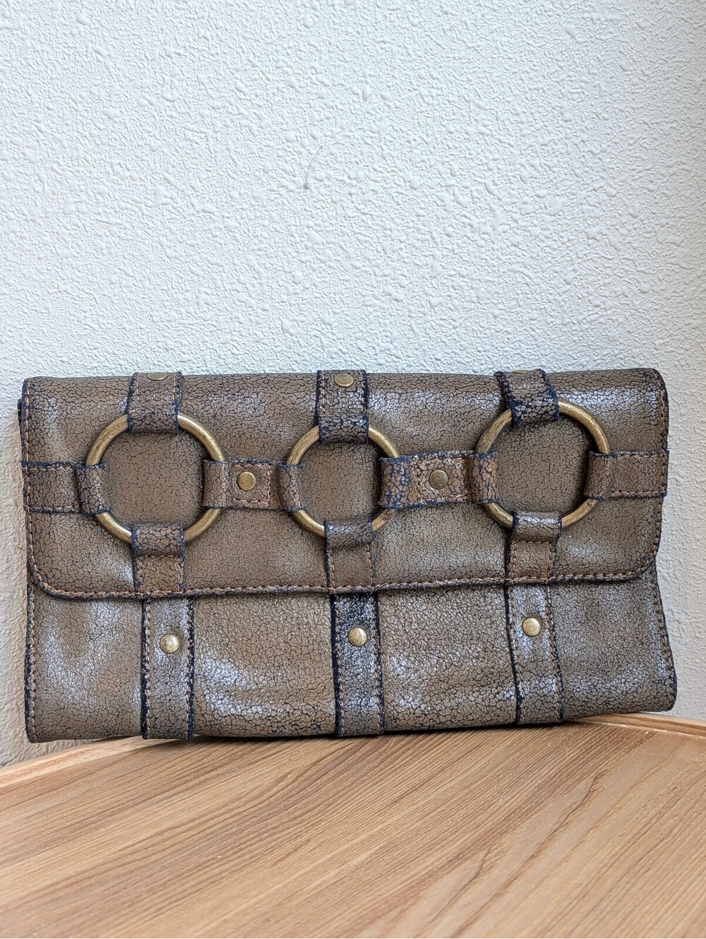 Jasmine Vintage Leather Clutch